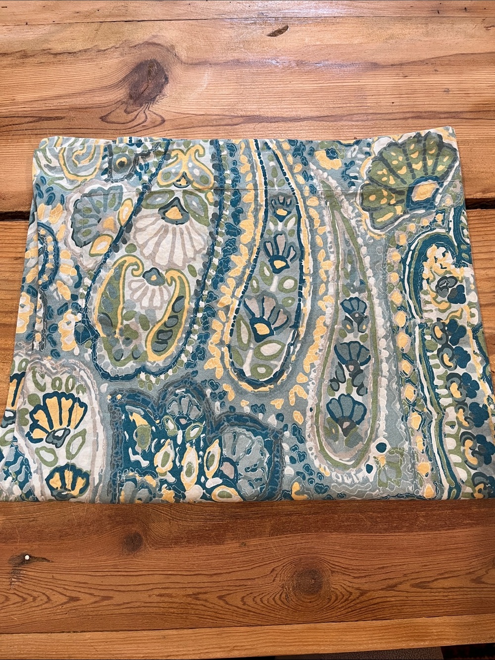 POTTERY BARN Oversized Pillow Sham Cover Paisley Printed Blues